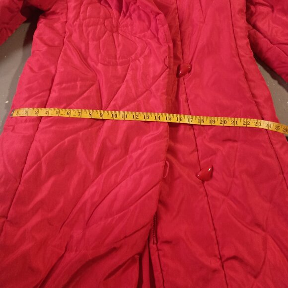 90's J.Gallery- Full-Length Red Puffer Coat- Size Medium - Picture 10 of 10